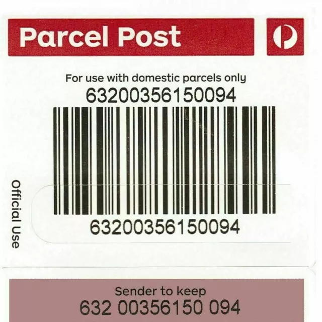 10 x Australia Post Aus Post  on Delivery Shipping Tracking Labels
