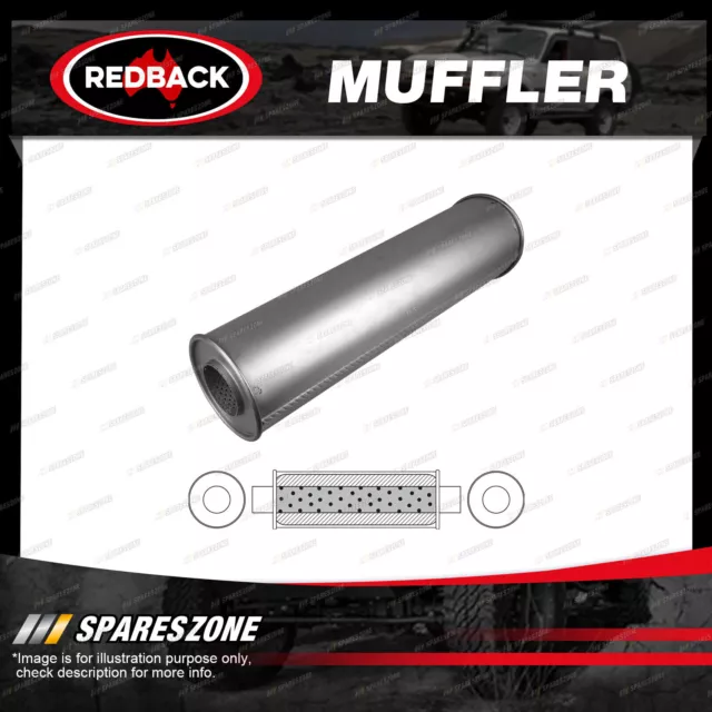 Redback Universal Truck Muffler - 6" Round 24" Long ID 2 1/4" C/C Chambered