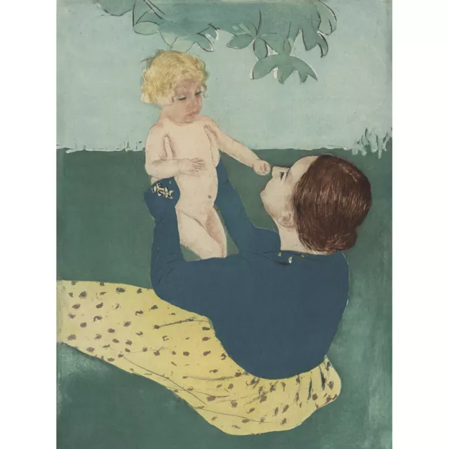 Cassatt Under Chestnut Tree Painting Canvas Wall Art Print Poster