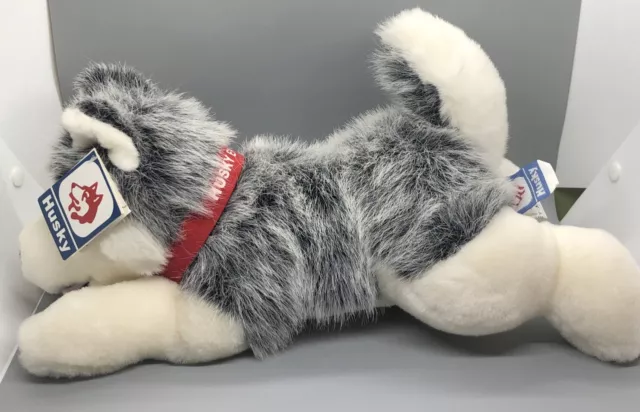 Vintage Husky Energy Gas Plush Husky Dog 15” Stuffed Animal Advertising Oil Co.