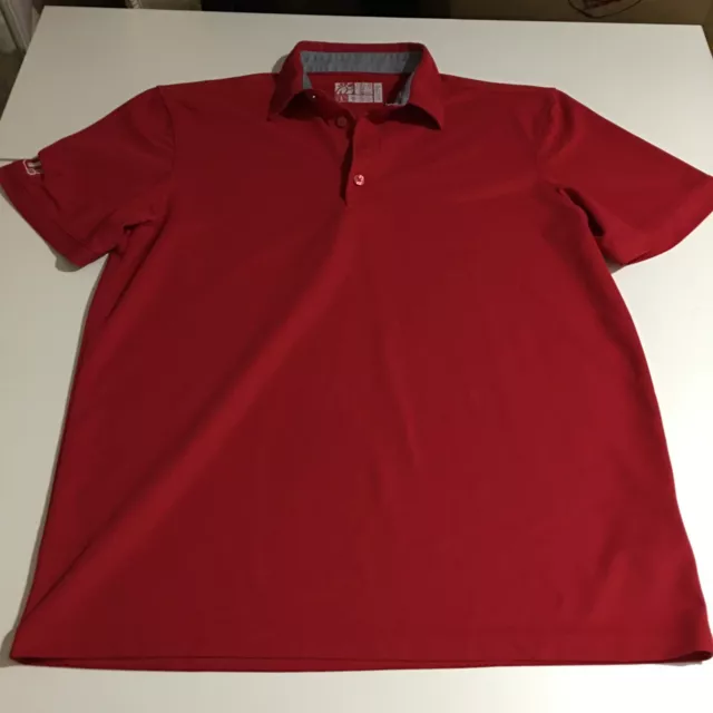 Chick Fil A Mens Large Red Polo Shirt Work Employee Uniform Chicken Restaurant