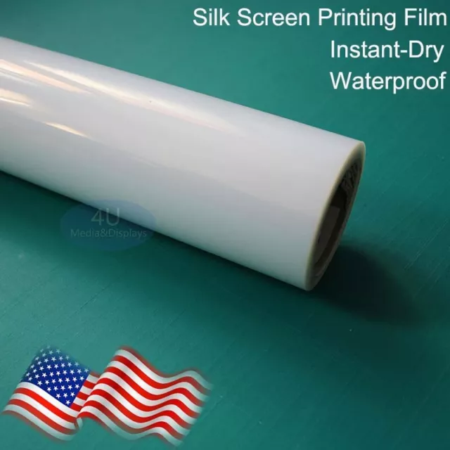 Película de transparencia lechosa impermeable para serigrafía de inyección de tinta 2 rollos, 13"x100 ft