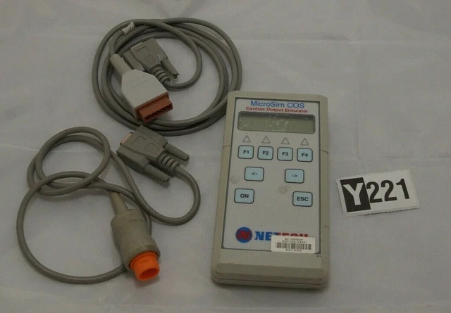 SIMULATEUR DE SORTIE cardiaque Netech Microsim COS avec deux câbles EUR ...