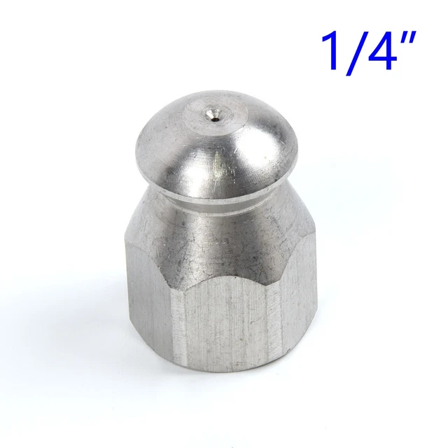 1/4 In Cleaning Nozzle Cleaner Pressure Washer Drain Sewer Jet 1 Forward 3 Rear