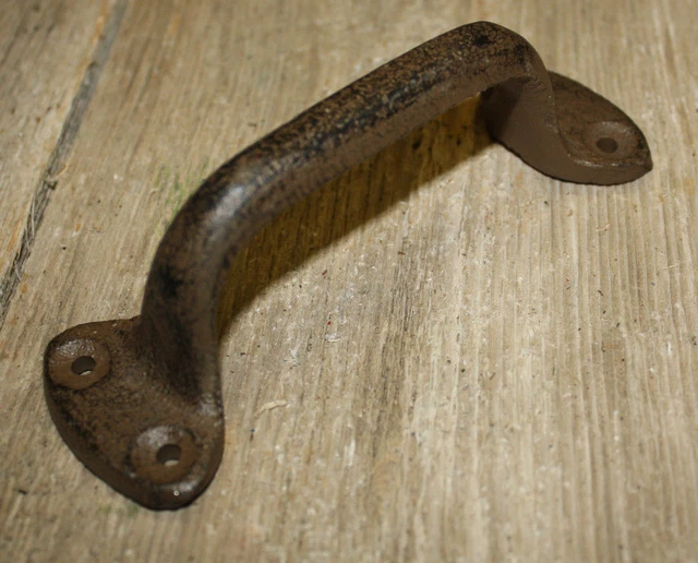 1 Cast Iron Antique Style RUSTIC Barn Handle, Gate Pull, Shed / Door Handles HD 6