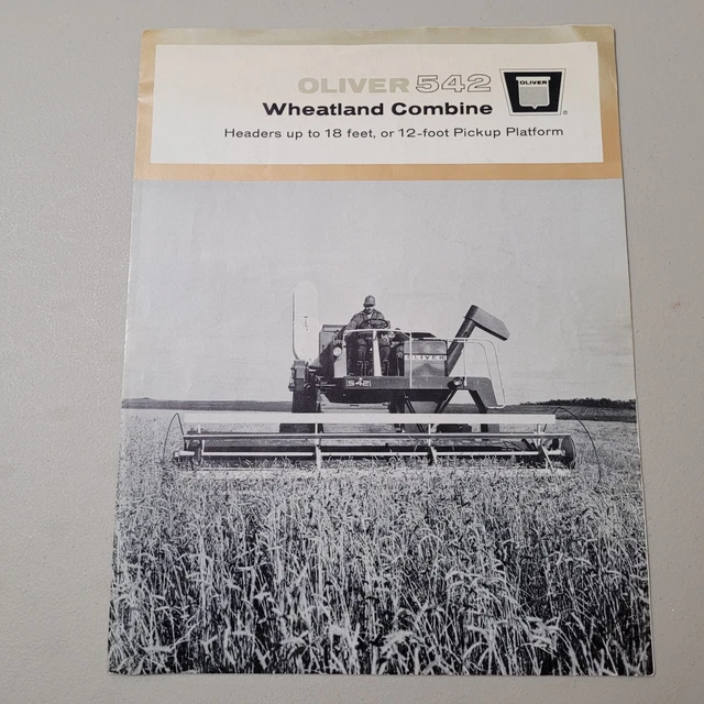 Oliver 542 Wheatland Combine Sales Brochure