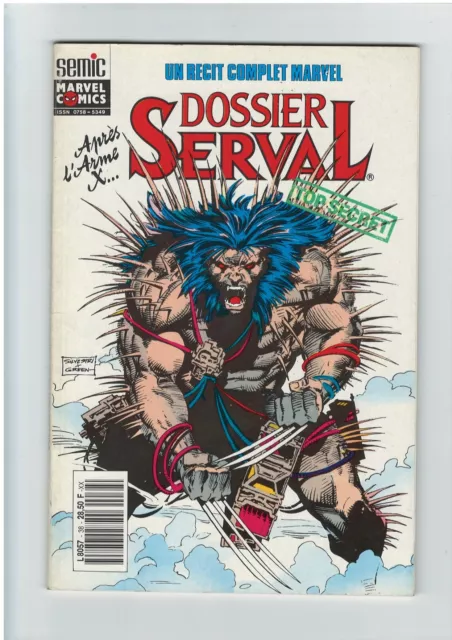 RECIT COMPLET MARVEL n°38. DOSSIER SERVAL. SEMIC/MARVEL COMICS. 1993