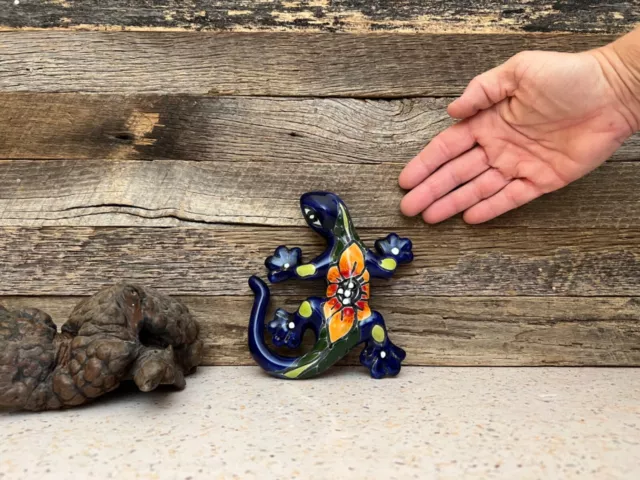 Handcrafted MINI Talavera Gecko Lizard Hand Painted Mexican Folk Art 3