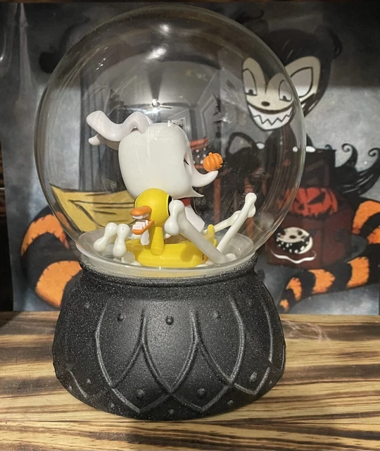 THE NIGHTMARE BEFORE Christmas Snow globe Evil Duck And Zero Hand Made