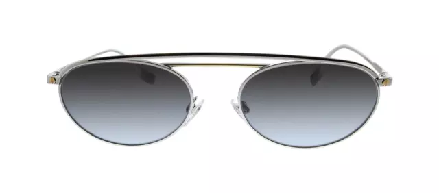BURBERRY Womens NWOT BE 3116 1303/8G Oval Silver Frame Gray Lens Sunglasses