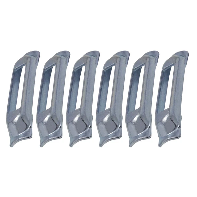 Weld-On Contoured SNAP-LOC E-Track Single Strap Anchor 6-Pack (zinc)