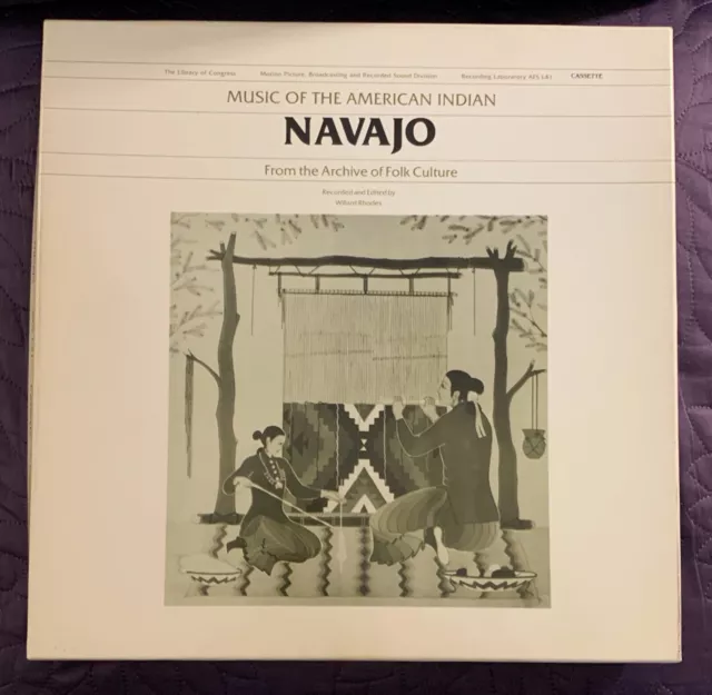 Library Of Congress  Music Of The Navajo  Cassette  Box Only  C. 1984   1954