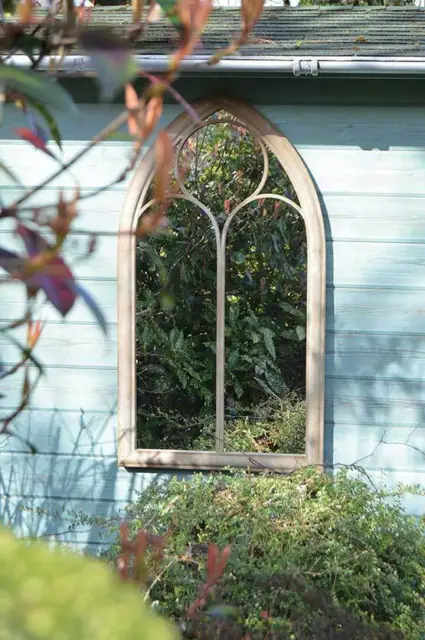 Extra Large Garden Wall Mirror Sand Arch Outdoor Vintage 3ft8 x 2ft 112 x 61cm