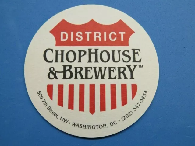 Beer Coaster ~ District CHOPHOUSE & Brewery ~ Washington D.C. Steak House & Bar