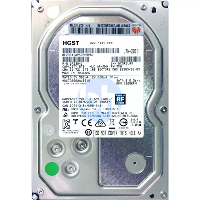 1 TB 2 TB 3 TB 4 TB 6 TB WD Seagate HGST 3,5" SATA interne Festplatte HDD PC CCTV