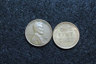 1951 D Circulated Lincoln Wheat Cent Good or Better Condition