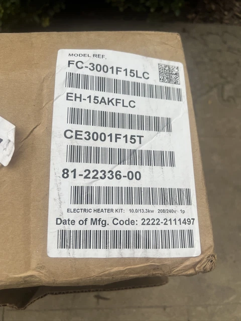 fr-3001f15lc Electric Heater Package ! FREE SHIPPING!