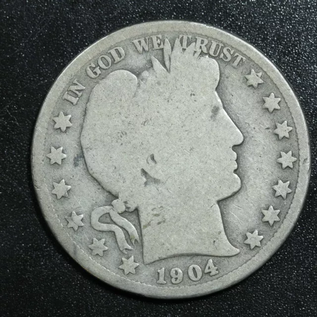 1904 P Barber Silver Half Dollar - Philadelphia