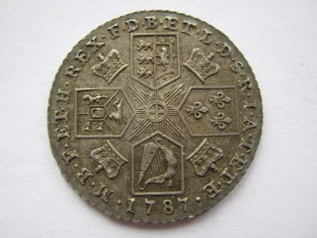 1787 Shilling, no semee of hearts, EF. ESC 1216 ACS