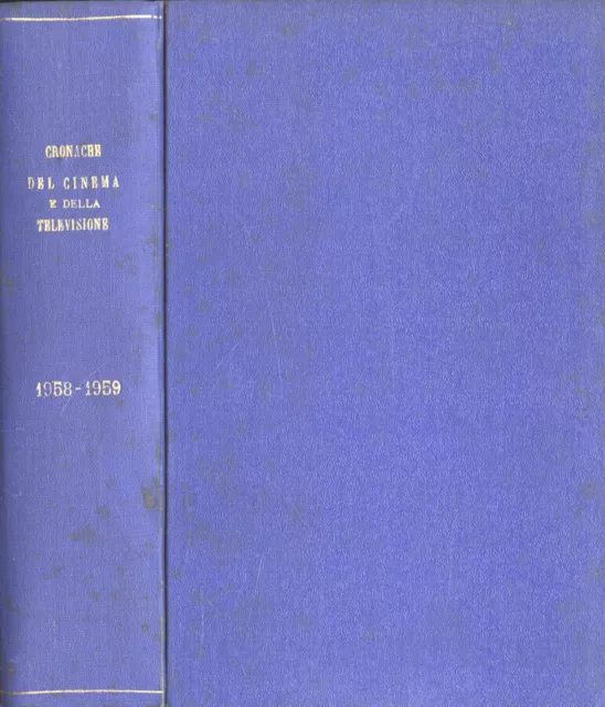 Cronache del cinema e della televisione 1958 - 1959. . AA. VV.. 1958 - 1959. IED