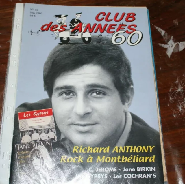 CLUB DES ANNEES 60 N° 30 RICHARD ANTHONNY a  MONTBELIARD