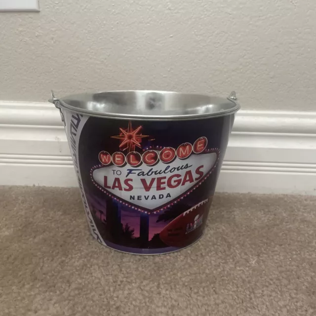 NFL Bud Light LVIII Las Vegas Super Bowl Beer Metal Bucket New 49ers Chiefs