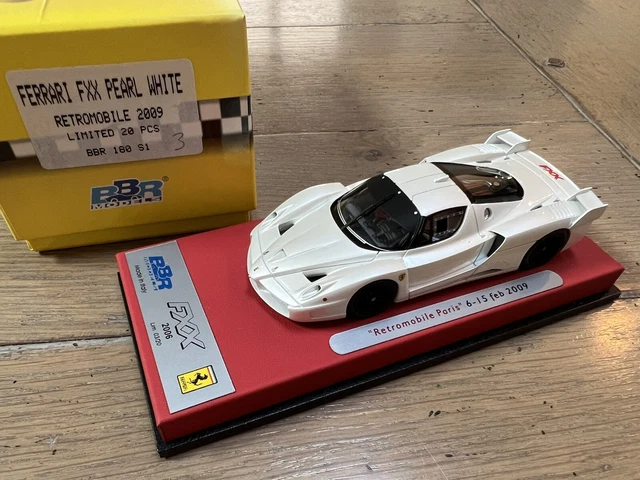 Miniature BBR 1/43 Ferrari Enzo FXX – Jaune – Édition Limitée 03/20 – Socle Cuir