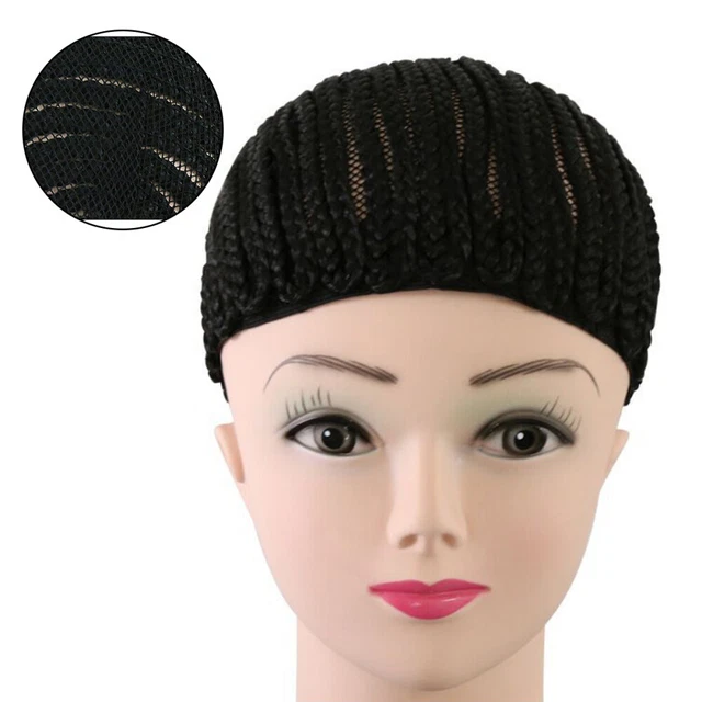Parrucche nere capelli donna uncinetto cornovaglia elastico copricapo Miss