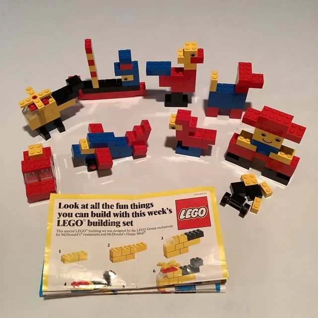 VINTAGE LOT OF Legos building sets 1986 from McDonalds Happy Meals 11.