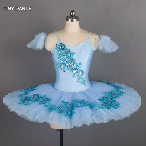 Abito da ballo balletto classico per ragazze adulte blu pallido tutù