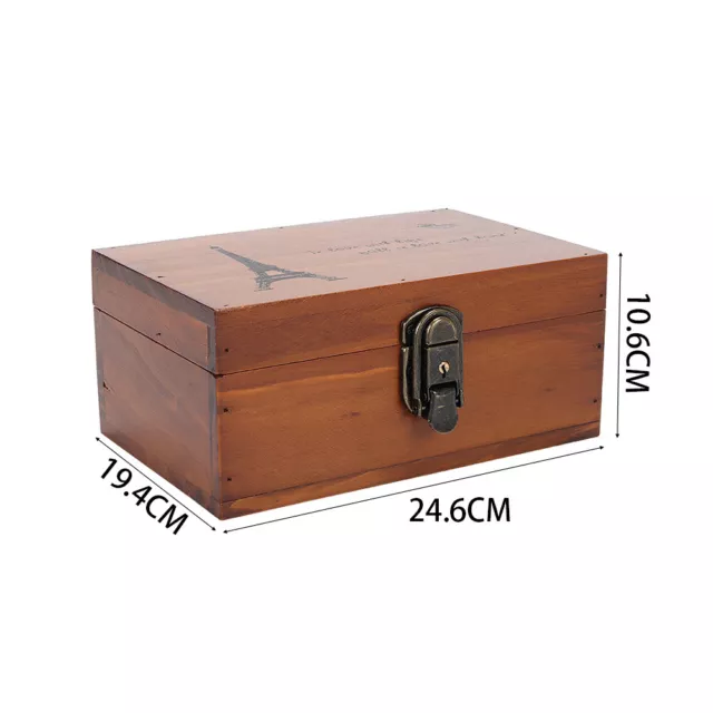 Small & Large Wooden Box Memory Keepsake Storage Box Handcrafted Organizer w/Lid