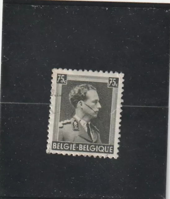 L6055 BELGIQUE  Timbre Y&T N° 480 de 1938 " Leopold III " Oblitéré