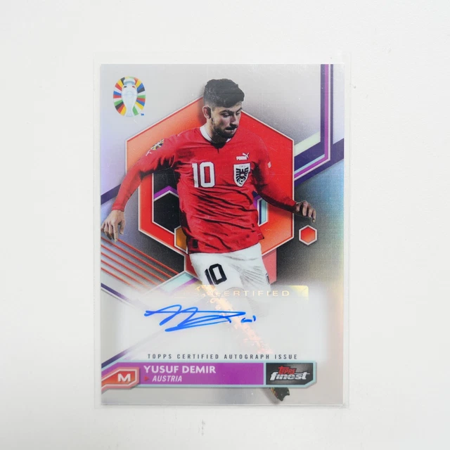 2023 TOPPS FINEST Road to UEFA Euro 2024 Auto Yusuf Demir BCAYD Auto EUR 7,06 PicClick IT