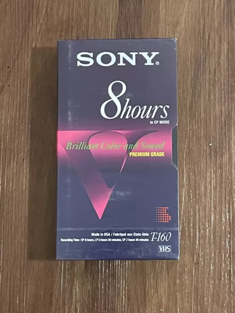 NEW SONY VHS Video Tape Premium Grade T-160 8 hours Recording Time $10. ...