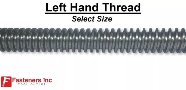 Acme Threaded Rod Left Hand LH Plain Steel CNC LC (Choose Size)