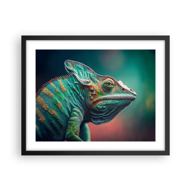 Affiche Poster 50x40cm Tableaux Image Photo Cam�l�on Animaux Reptile Wall Art