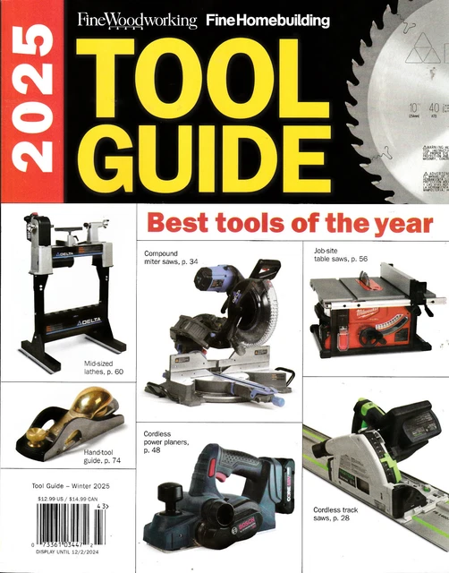 FINE WOOD WORKING Magazine, 2025 Tool Guide Best Tools of the Year