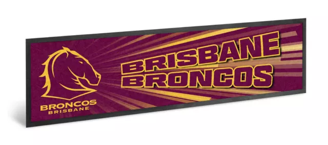 Brisbane Broncos NRL Bar Mat Runner Team Logo Special Edition 2024 Easter Gifts