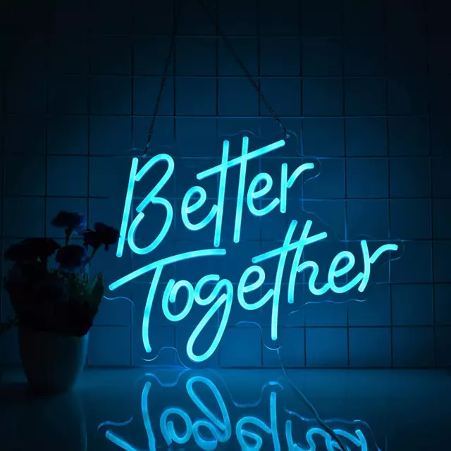 Better Together Neon Sign Man Cave Beer Bar Home Art Neon Light Handmade LED Neo
