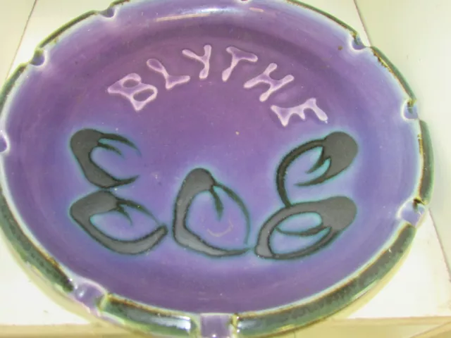Ellis Pottery Ashtray "Blythe"  Ceramic Signed Base Australian Studio Ceramics