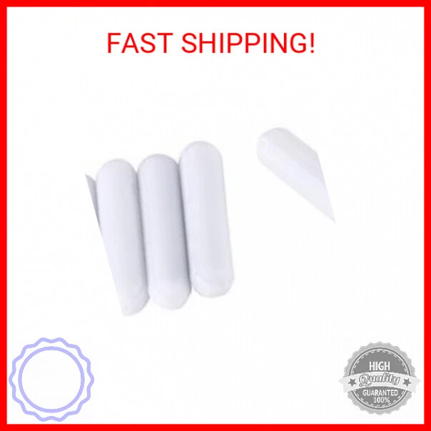 PTFE Magnetic Stir Bar, White Stir Rod for Laboratory, 15mm/0.59 Inch Stick