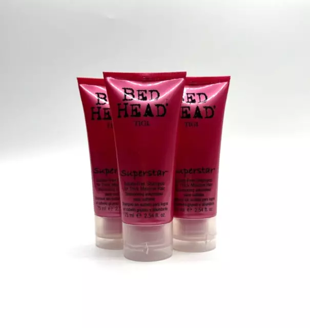 3x Tigi Bed Head BH SUPERSTAR Shampoo MINI  75ml G182