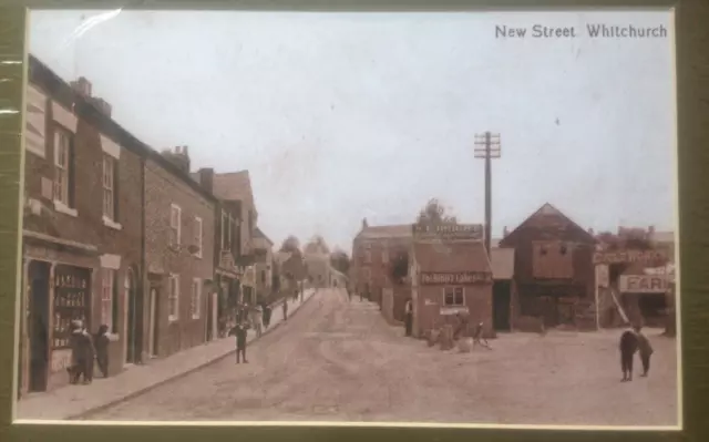 New Street Witchurch , Shropshire ,  1910  Photographic Print . Free UK Postage