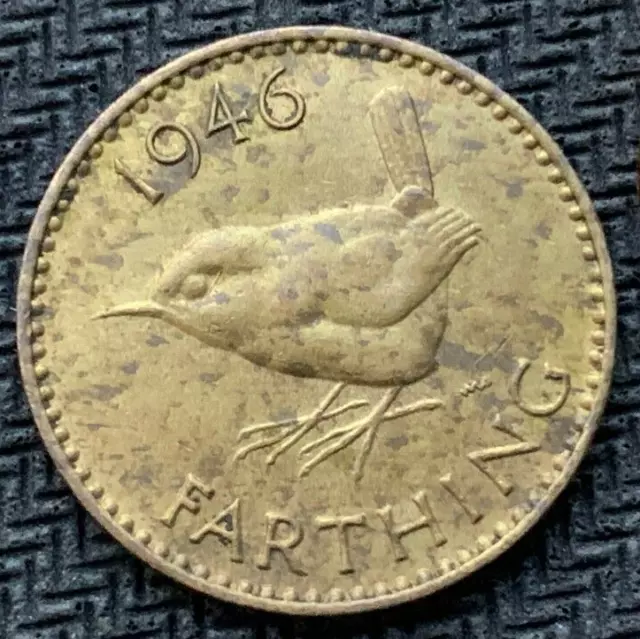 1946 Great Britain Farthing Coin XF    Better Circulated  World Coin   #K1928