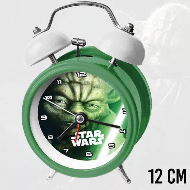 Sveglia Analogica Con Campanelle Star Wars Yoda Maestro Jedi Diametro 12cm