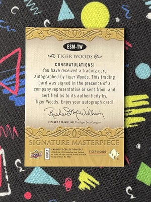 2013 UPPER DECK Exquisite Golf Tiger Woods Signature