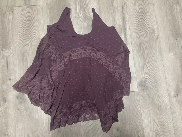 Free People Intimately Women's She Swings Slip Dress Size Small Maroon Flowy