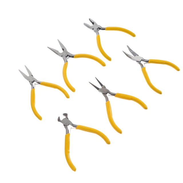 Mini Alicates de Joyería Pulsera con Cuentas Herramientas de Cuentas Pendientes Alicates Hierro Amarillo