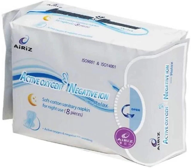 AIRIZ Organic Active Oxygen, Serviette für die Nacht, 8 Pes