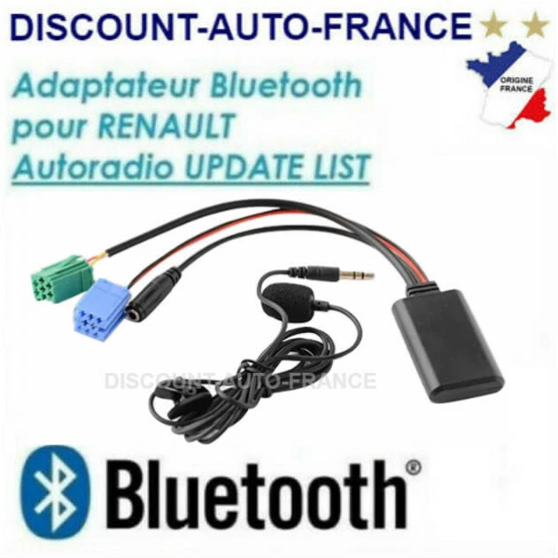 Câble Auxiliaire MP3 Pour Auto Radio Renault - Compatible Clio 2/3, Modus, Scénic 2 Et Modèles à Mise à Jour